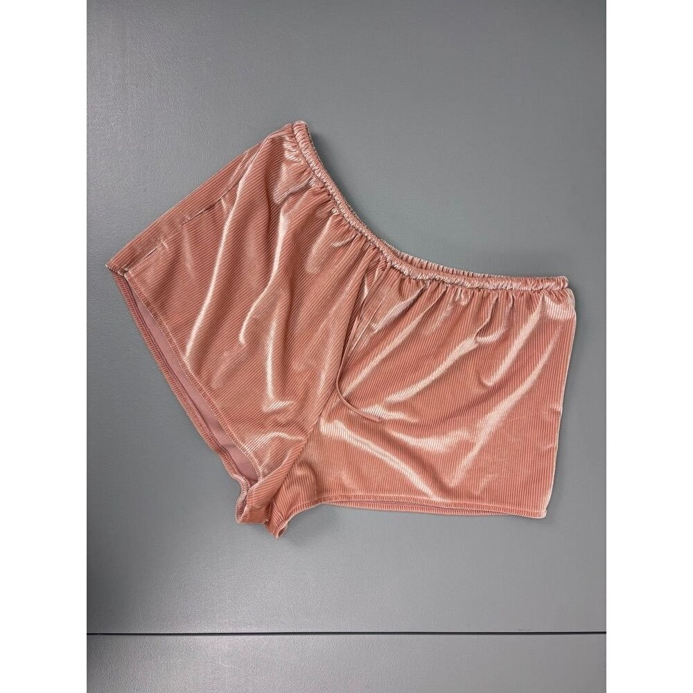 Victoria's‎ Secret women's XS peach ribbed velvet sleep lounge shorts